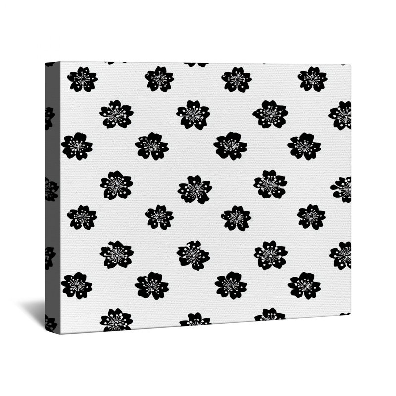 Papier peint floral sur toile - motif mural en plusieurs tailles, 32 po x 32 po