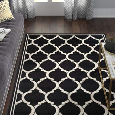 Ammundsen Geometric Black Area Rug