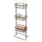 iDesign Everett Metal Standing Shower Caddy, 3-Tier Bath Shelf, Matte Black