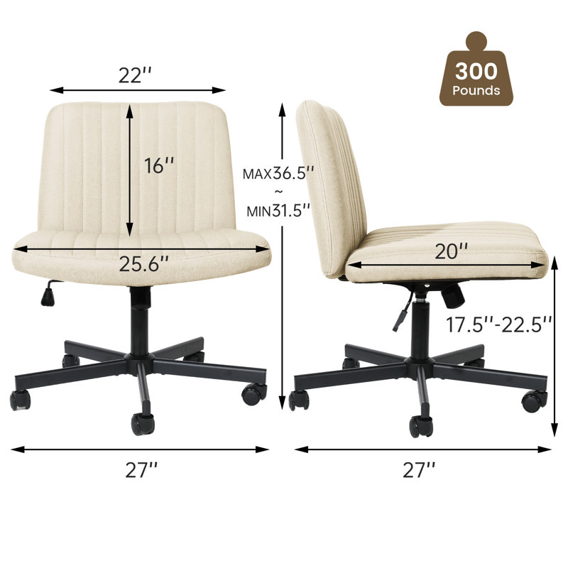 Chaise de bureau Criss, Beige