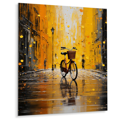 Vélo, vélo, pointillisme urbain - décoration murale vélo en métal