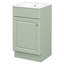 Meuble-lavabo de 18 po avec lavabo en céramique lisse, armoire peinte et tablette réglable pour une solution de rangement optimale
