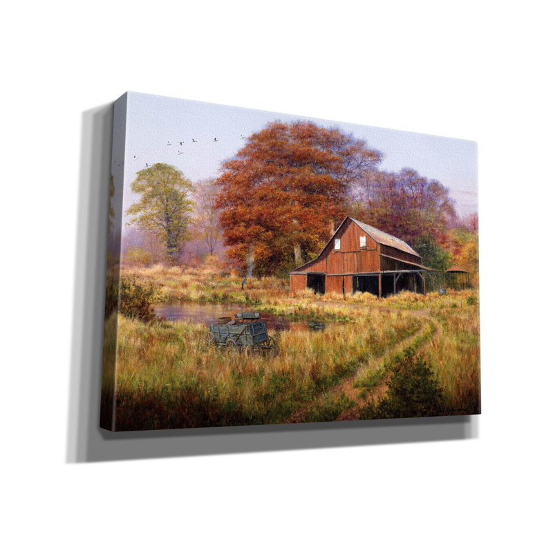 Kathrynn Red Barn - impression sur toile tendue, H 40 po x l 54 po x P 1,5 po