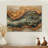 Wooden Succulent Flowers Into The River III - Succulent Wood Wall Art - On Natural Pine Wood-344518189
