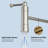 Pot Filler Wall-mount Kitchen Faucet With Dual Handles And Stretchable Design, Single Hole