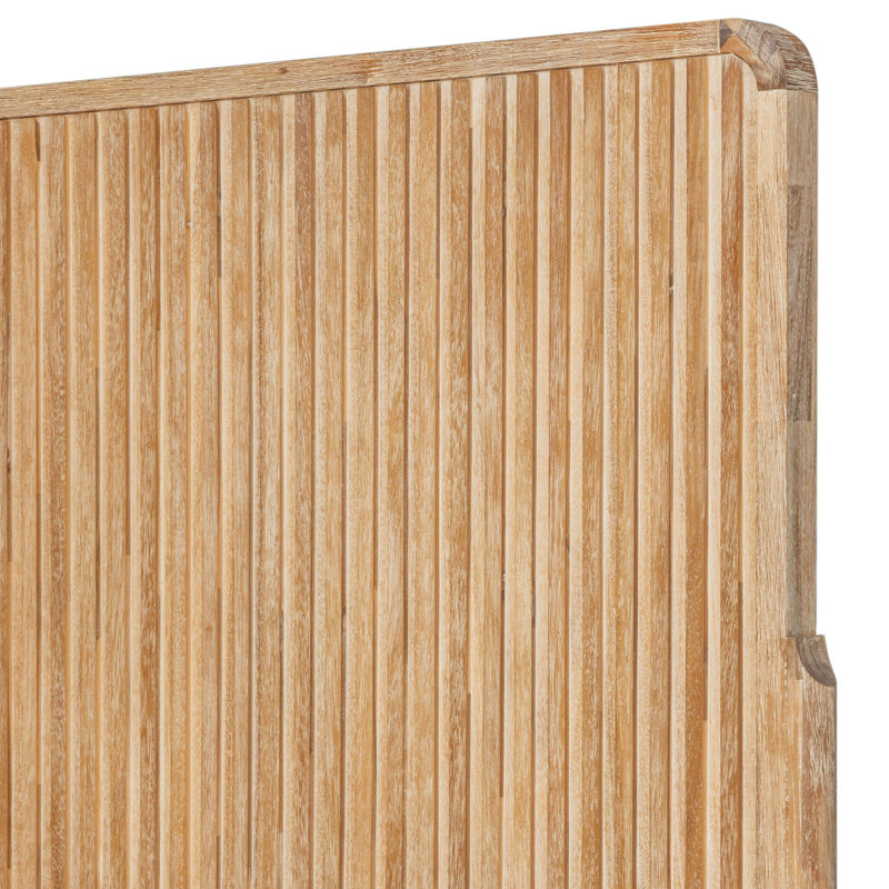 Lit et tables de chevet en chêne naturel moderne Luthien, Très grand
