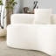 65,12 po courbé blanc, velours, éponge à compression complète, sans assemblage, capacité de 350 lb, support mi-ferme pour un confort tout au long de la journée, tissu, appartement moderne