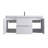 Hood-1 48.00 In. W X 19.70 In. D X 21.60 In. H Wall Mounting Bath Vanity In White Wood With White Top