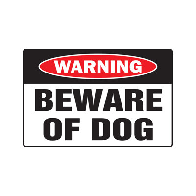 Panneau d’avertissement de chien de chien et de gardien de chien