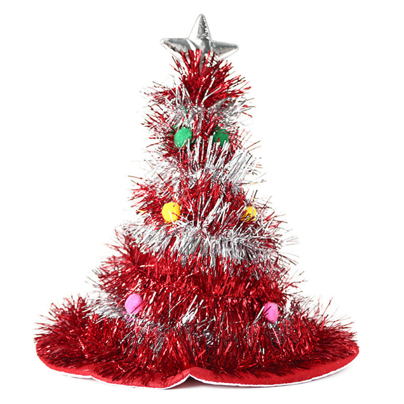 Chapeau de Noël avec chapeau de père Noël et guirlande de 30 lumières colorées unisexes, Rouge