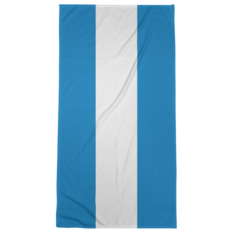 Lightweight Bath Towel, Blue/White