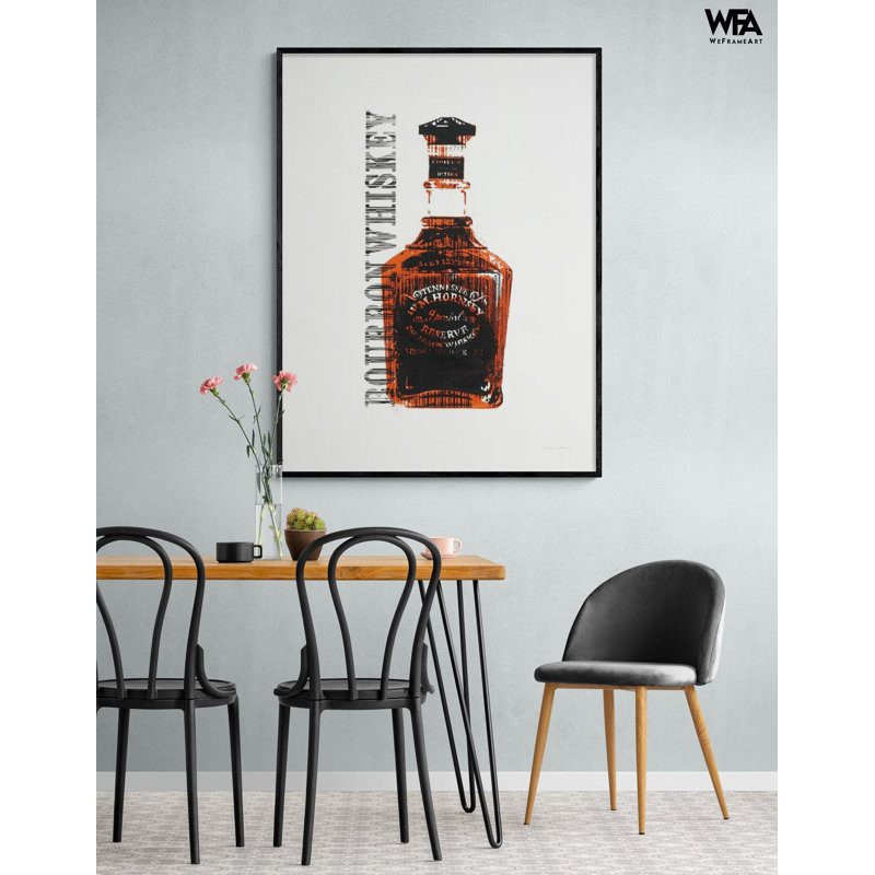 Reproduction d'affiche de bouteille de bourbon, cadeau d'amant encadré de bourbon, impression d'affiche de bouteille d'alcool, impression d'art bar, art mural whisky, art mural encadré