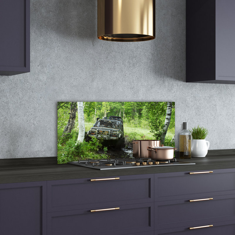 50cm W x 100cm L Glass Peel and Stick Panel