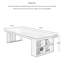 Élégant bureau long avec rangement ouvert-1100966487