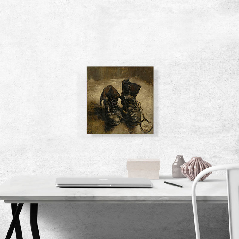 «Shoes 1886» par Vincent Van Gogh, reproduction d'art sur toile tendue, H 12 po x l 12 po x P 1,5 po