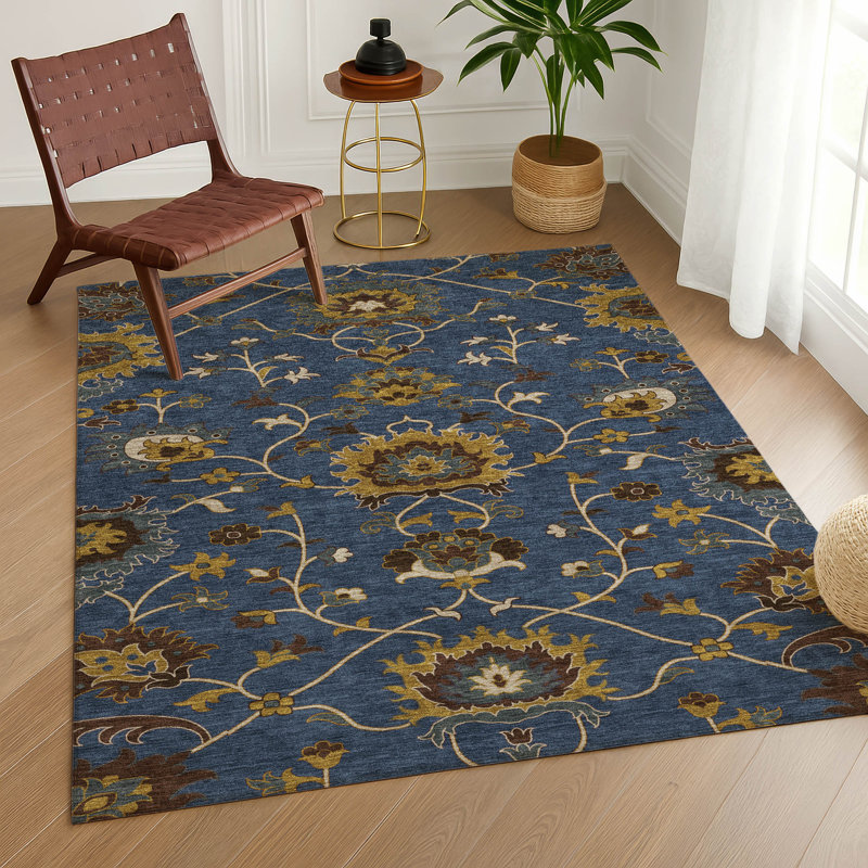 Machine Washable Indoor/Outdoor Chantille ACN2290 Global Rug, Rectangle 3' x 5'