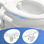 Classic Ultra-Slim Cold Water Bidet With Non-Electric Dual Nozzle,Adjustable Pressure,Waterproof,White