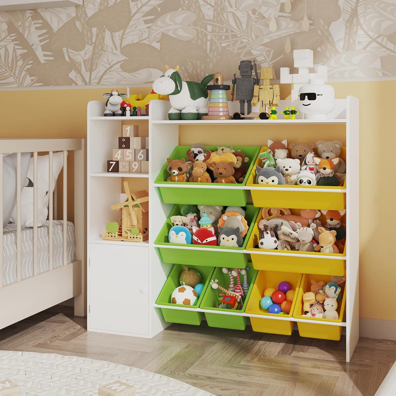 Drawer Storage Drawer, White theme + yellow frame + green frame