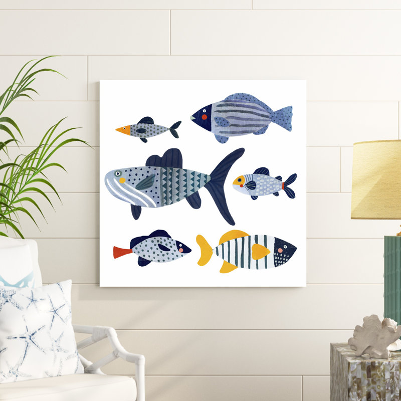 Poisson à motif II, H 36 po x l 36 po