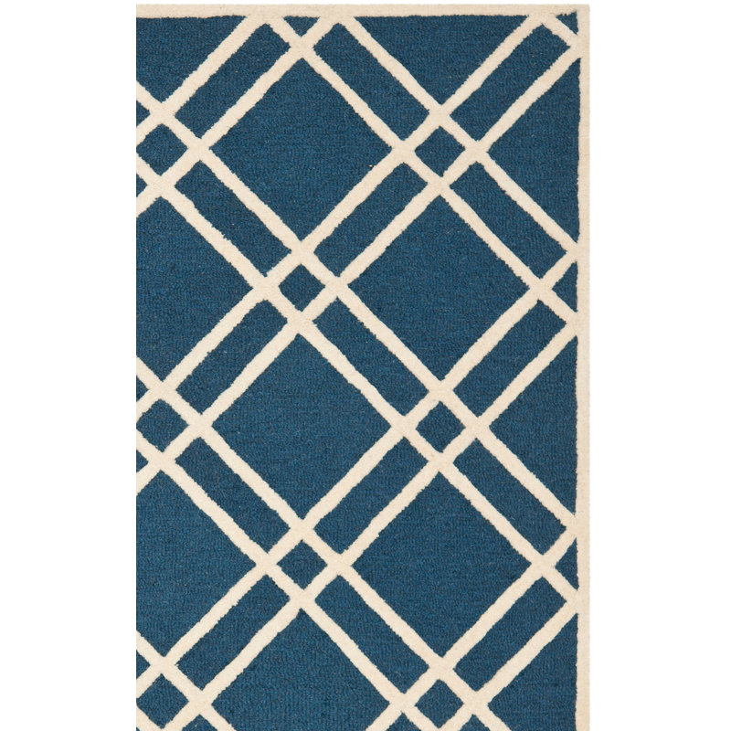 Sanyla Hand Tufted Wool Geometric Rug, Rectangle 2'6" x 4'