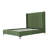 Promenade Mid-Century Modern Velvet Upholstered Eucalyptus Wood Platform Bed in Moss Green-1892023514-1892023512