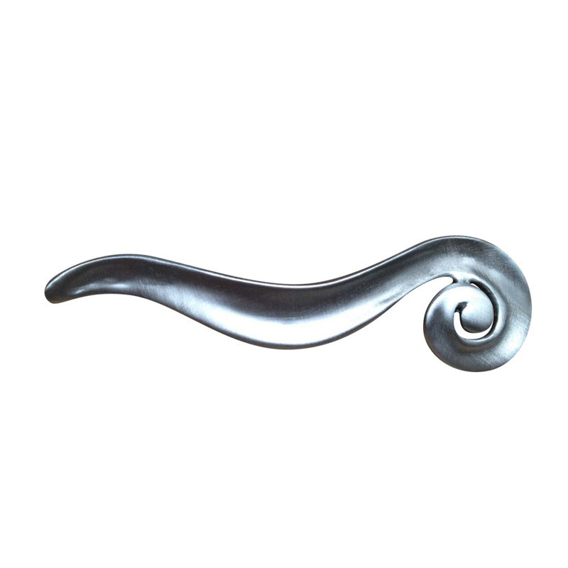 Pewter Modern Swirl Bar Pull with Mounting Hardware