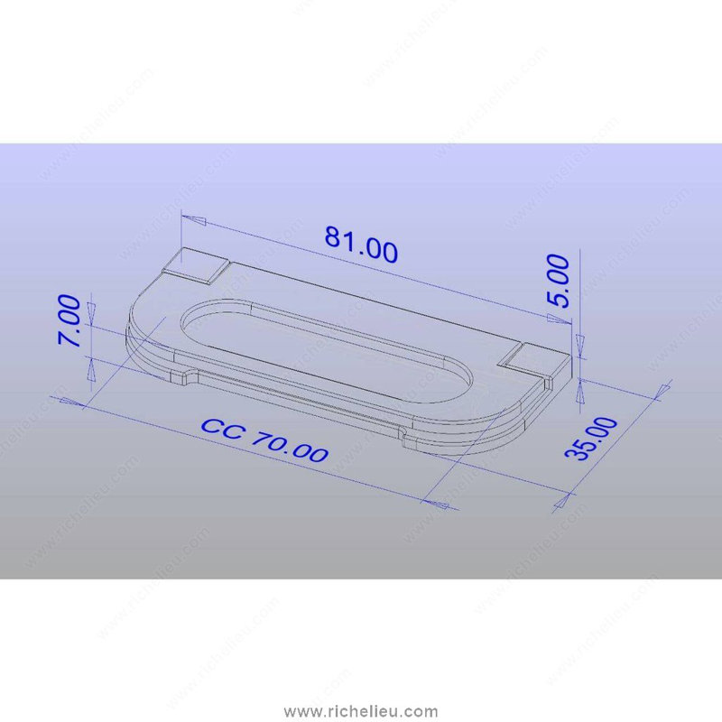 Expression 2 3/4" Center to Center Drop Handle