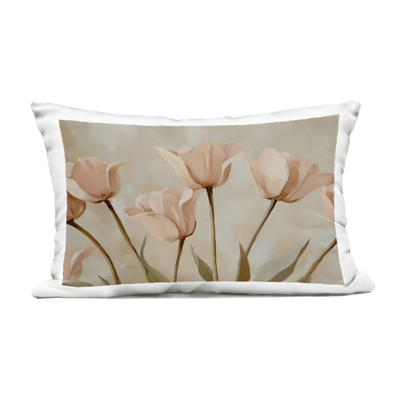 Coussin d'extérieur Pale Pink Poppies