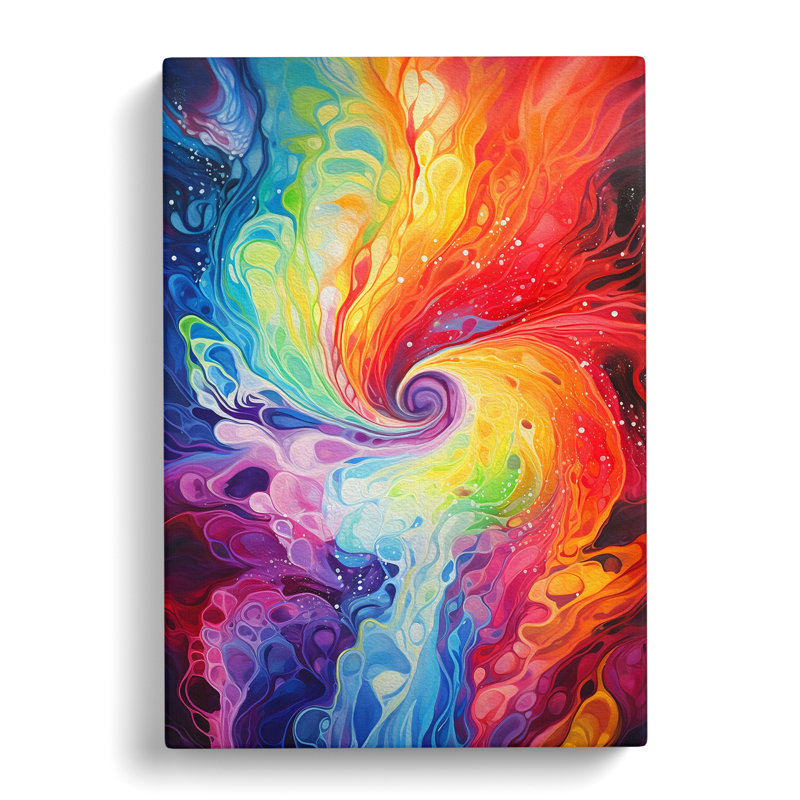 Rainbow Abstract - No Frame Print, 76cm H x 50cm W x 3cm D