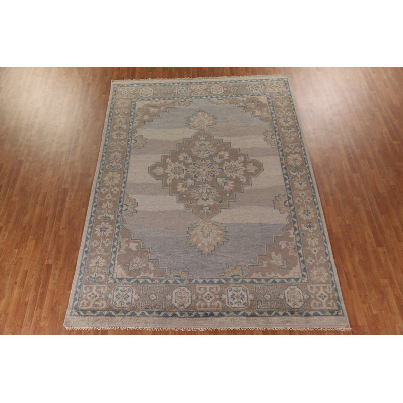 Tapis géométrique Oushak 9 x 12