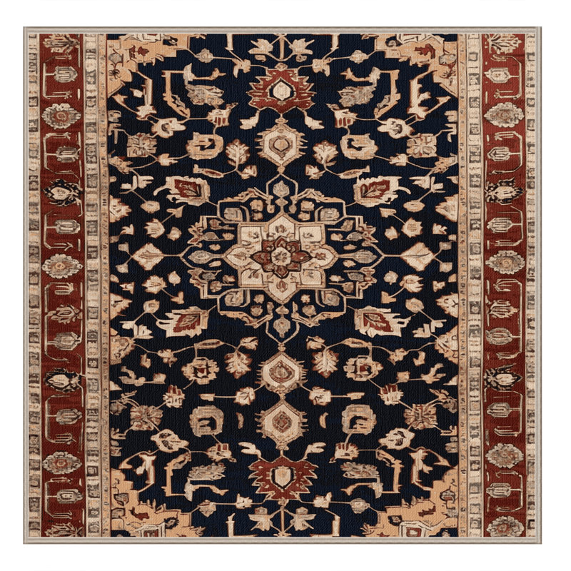 Tapis brun lavable à la machine, Rectangle 7 pi x 9 pi
