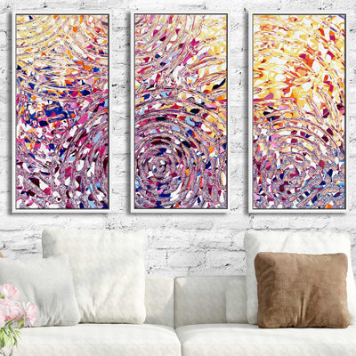 «Psalm From Tears To Joy» par Mark Lawrence - 3 pièces, cadre flottant, impression sur toile