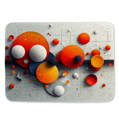 Tapis de bain abstrait sphères abstraites