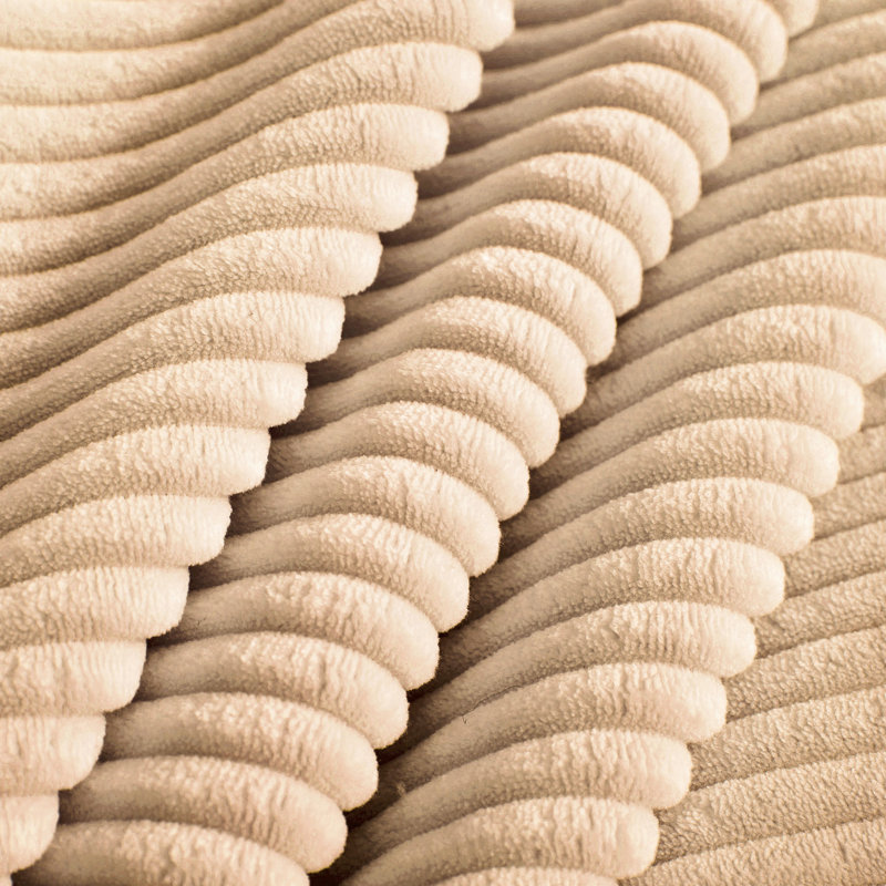 28 po Velours côtelé brun clair, tissu doux et conception modulaire personnalisable pour les chambres d'inspiration indienne