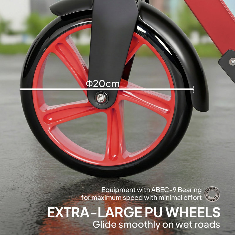 HOMCOM Scooter, Red/Black