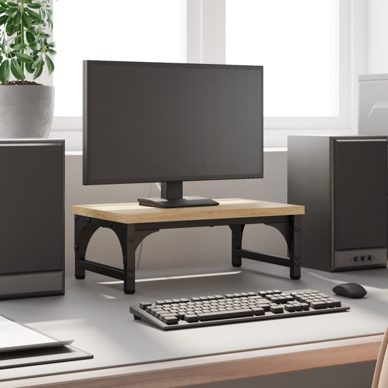 Millers Monitor Stand, 14cm H x 15.6cm W x 23cm D, Sonoma Oak