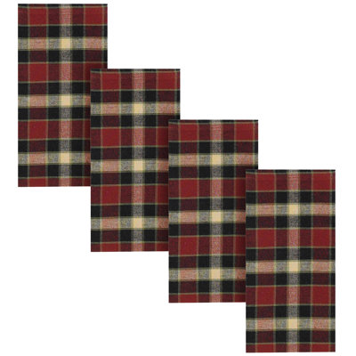  Red Concord Black Bear Napkin Set of 4