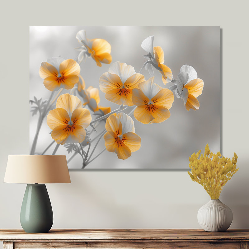 Reproduction d'art mural jaune, Toile tendue, H 12 po x l 20 po