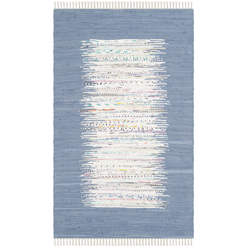 Aitken Hand Woven Cotton Abstract Rug, Rectangle 2'6" x 4'