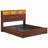 Wood Full Bed Frame with 6 Drawers and Spacious Storage Headboard Farmhouse LED Metal Platform Bed with Charging Station No Boxing Need-255102226-253110980