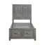 Mobilier de chambre à coucher simple en bois avec tiroirs de style transitionnel gris rustique 1 pièce-1035618980