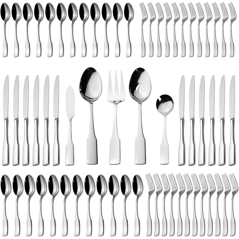 65 Pieces Of Silverware Tableware Set