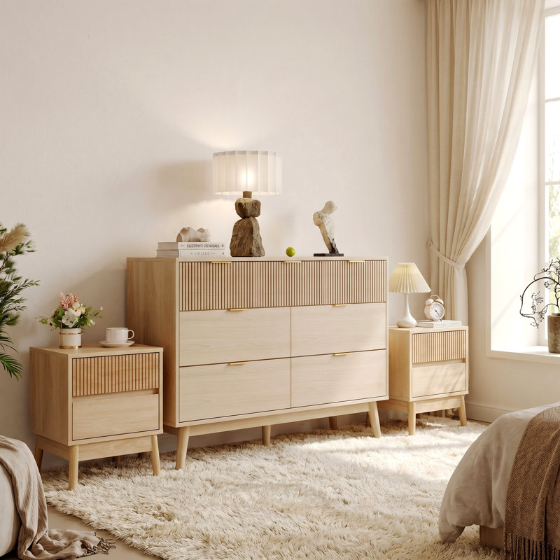 Bedroom Set, 2 Nightstands And Dresser