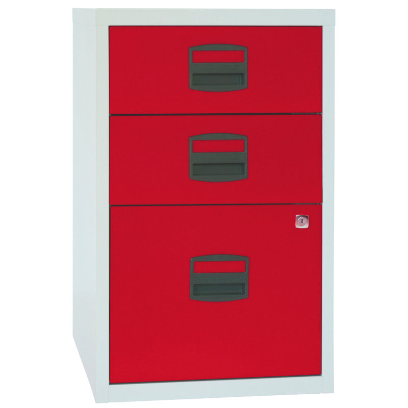 41.3cm Wide 3 -Drawer File Cabinet, Red