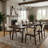 71" Modern Farmhouse Dining Table with Curved Edge and Solid Wood Top For Kitchen Dining Room-116623299