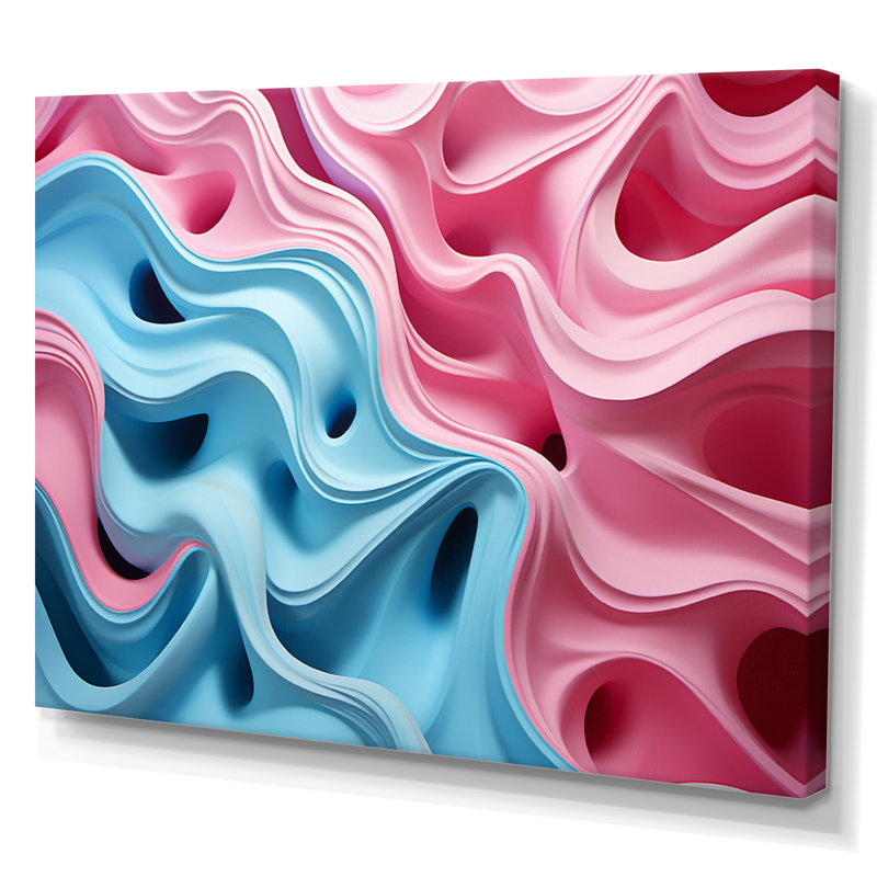 «Op Blue and Pink Focus», reproduction sur toile, H 30 po x l 40 po x P 1,5 po, Toile tendue