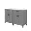 Ensemble de meuble-lavabo moderne de 48 po avec meuble-lavabo en céramique avec tiroir rabattable et porte à deux niveaux-58485593