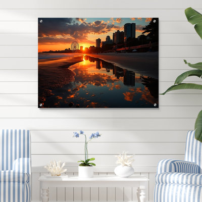 Myrtle Beach South II - Coastal Beach Acrylic Wall Art For Living Room -  Highland Dunes, 109D9A9DA0244D298FDD5873E225E339