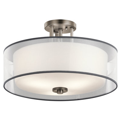 Plafonnier semi-encastré 3 lumières 18 po Prall