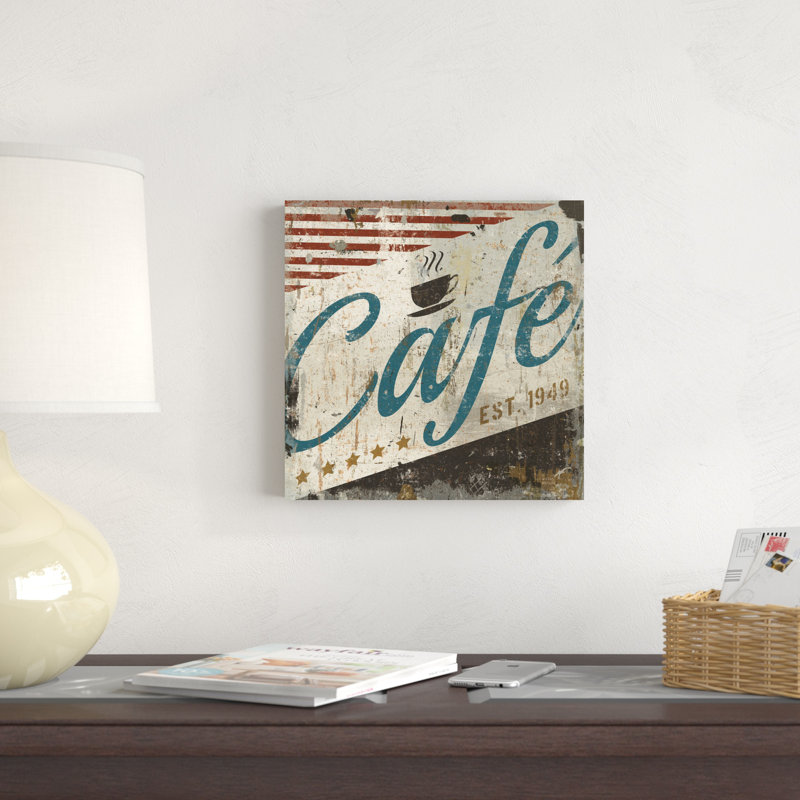 Enseigne de café rétro, H 12 po x l 12 po